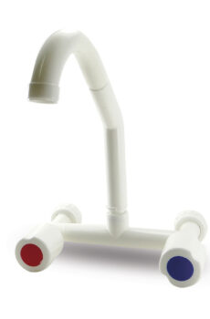 Griferia Mezcladora Pared Pico Alto Movil PVC