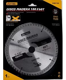 Disco Corte Madera 180 X 40 Dientes 7"  Impo