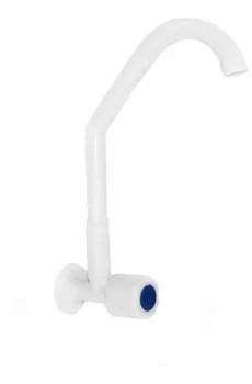 Grifo Pared Pico Curvo Alto Movil PVC
