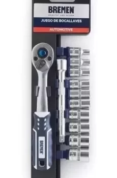 Juego de Bocallaves con Accesorios Portátil [ 1/4"] (12 Pzs)  BREMEN