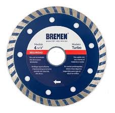 Disco Diamantado Turbo 41/2"  BREMEN
