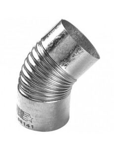 CURVA CORRUGADA 45º 4"         ZINC